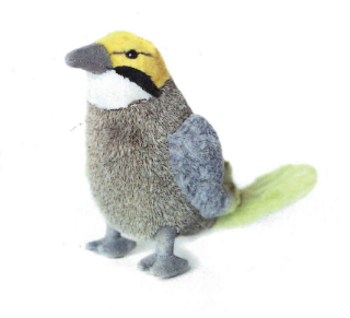 Obrázek z Ptáci plyš 20cm Straw-HeadedBulbul 